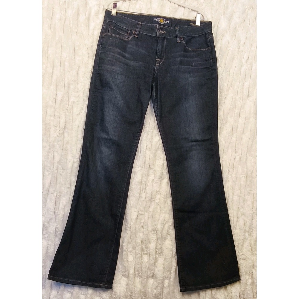 Lucky Brand Lolita Bootcut Jeans Womens Low Rise Dark Wash Flare